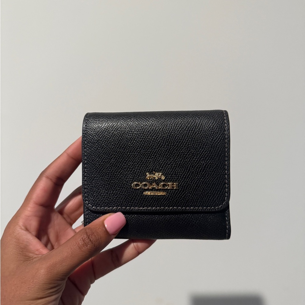 Coach Black Leather Card Holder